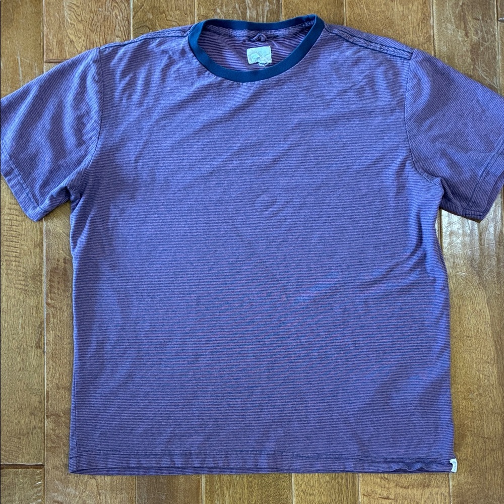 RVCA Men's Heather Purple and Gray Short Sleeve Crew T-Shirt
